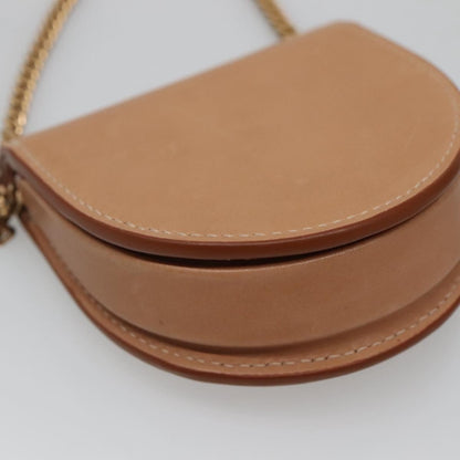 Saint Laurent Le K Chain Crossbody Bag Leather, BEIGE, LEATHER, Crossbody bag