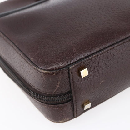 Christian Dior Vintage CD Handbag Leather, BROWN, LEATHER, Handbag