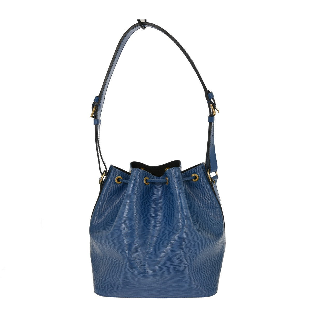 Louis Vuitton Petit Noe Handbag Epi Leather, BLUE, LEATHER, Shoulder bag