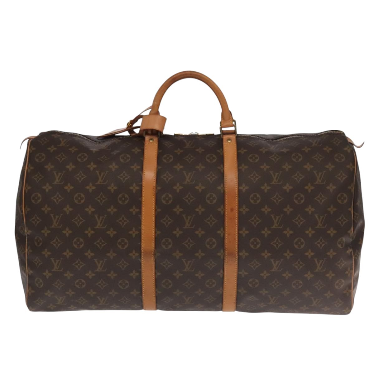 Louis Vuitton Keepall Bag Monogram Canvas, BROWN, CANVAS, Travel bag