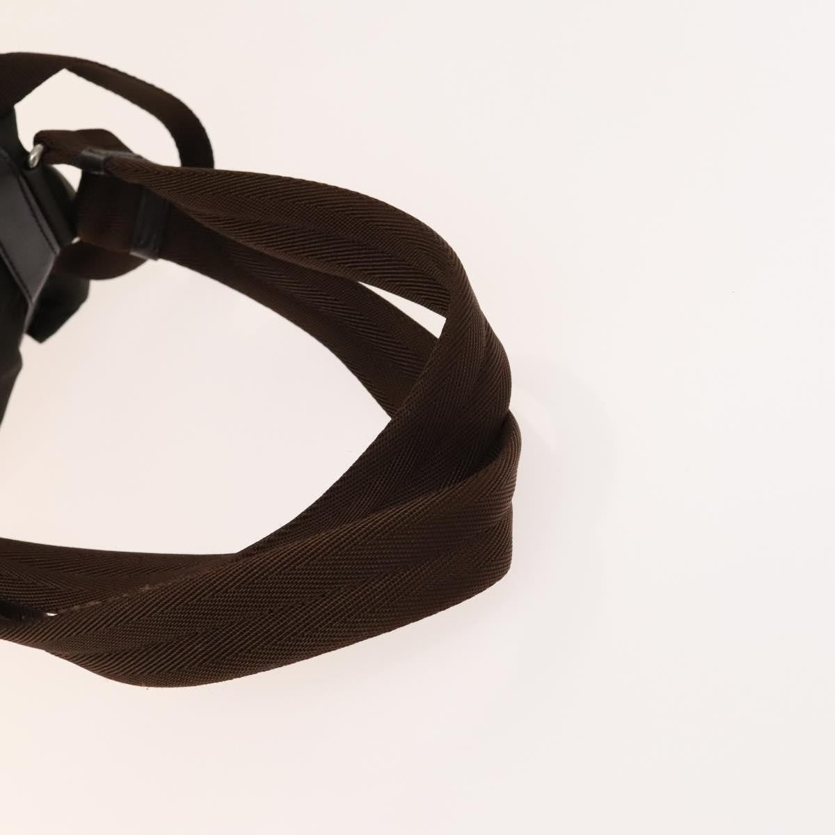 Prada Double Pocket Drawstring Backpack Nylon with Studded Detail, KHAKI, NYLON, Backpack