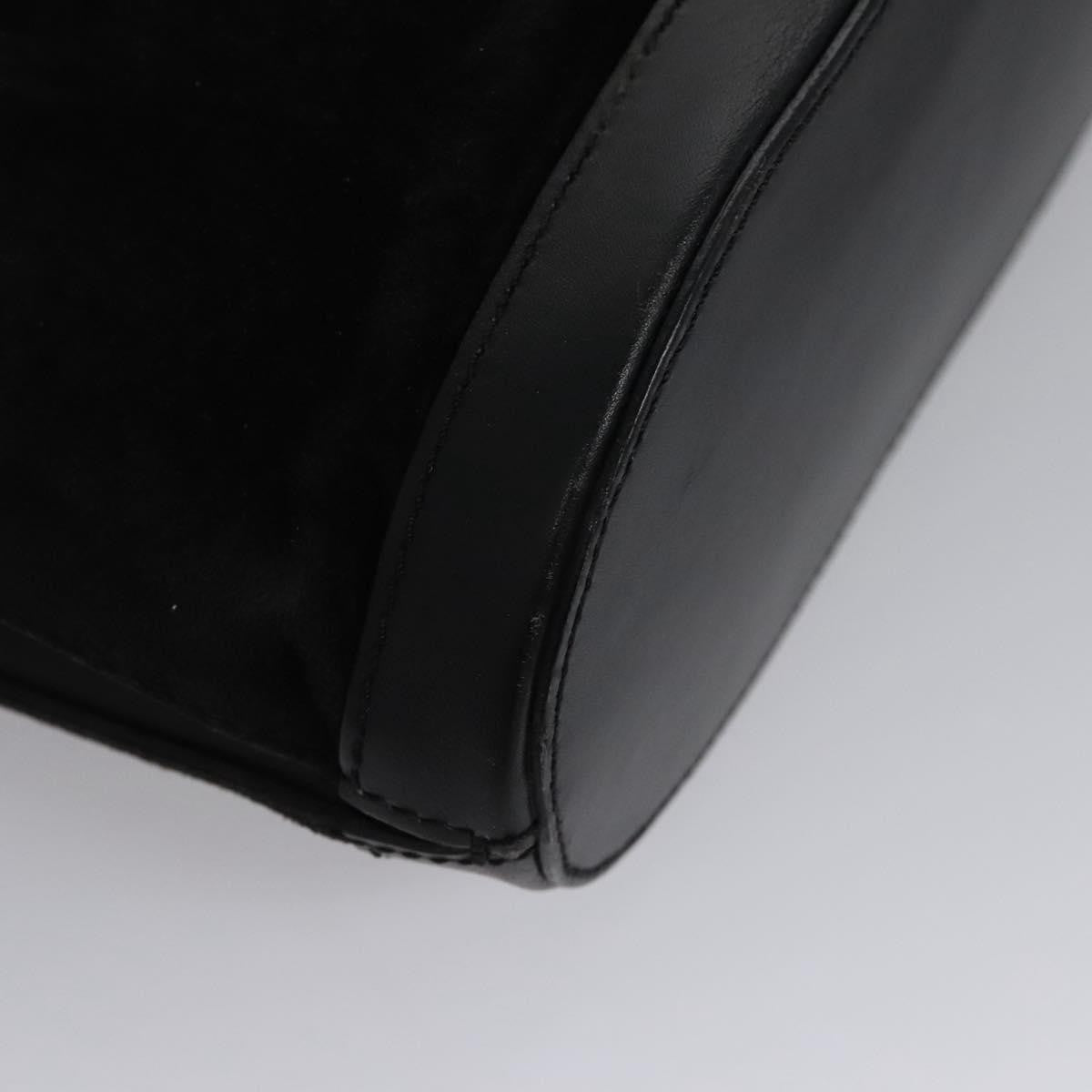 Celine Shoulder Bag Suede and leather, BLACK, SUEDE, Shoulder bag