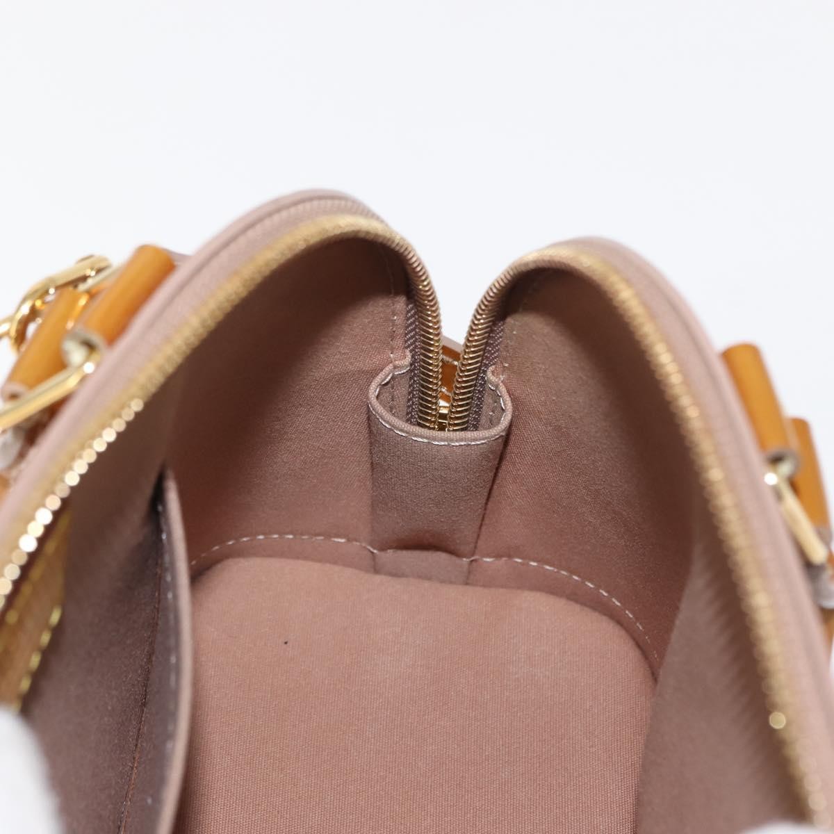 Louis Vuitton Alma Handbag Monogram Vernis, GOLD, PATENT_LEATHER, Handbag