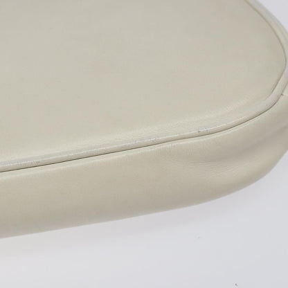 Celine Triangle Bag Leather, WHITE, LEATHER, Handbag