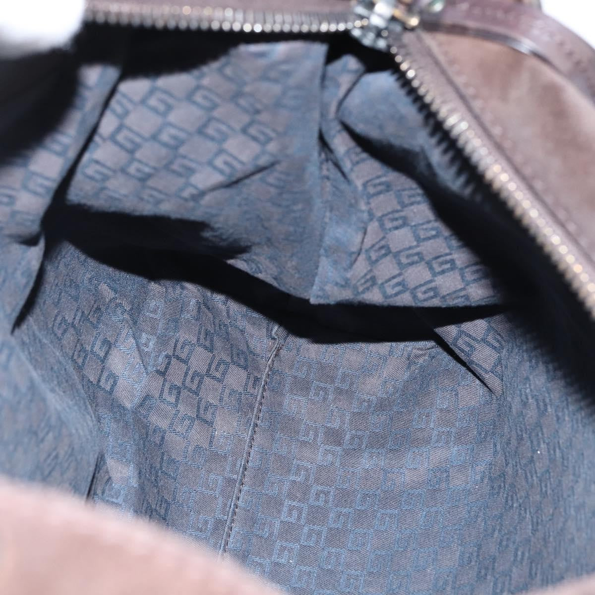 Gucci Hobo Shoulder Bag Suede, BROWN, SUEDE, Shoulder bag