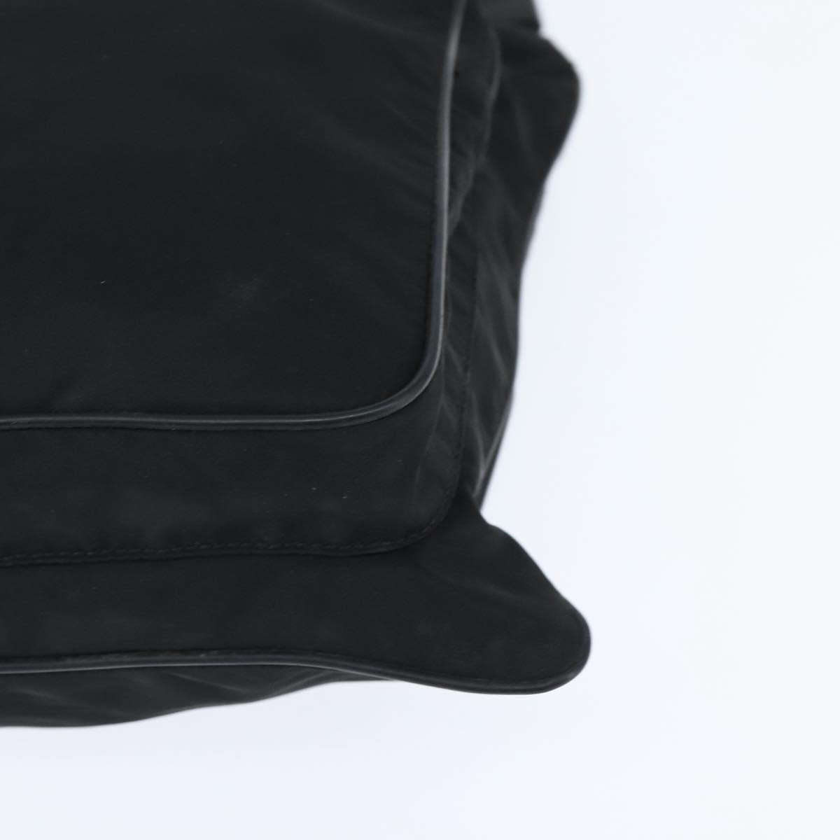 Prada Front Pocket Messenger Bag Tessuto, BLACK, NYLON, Shoulder bag