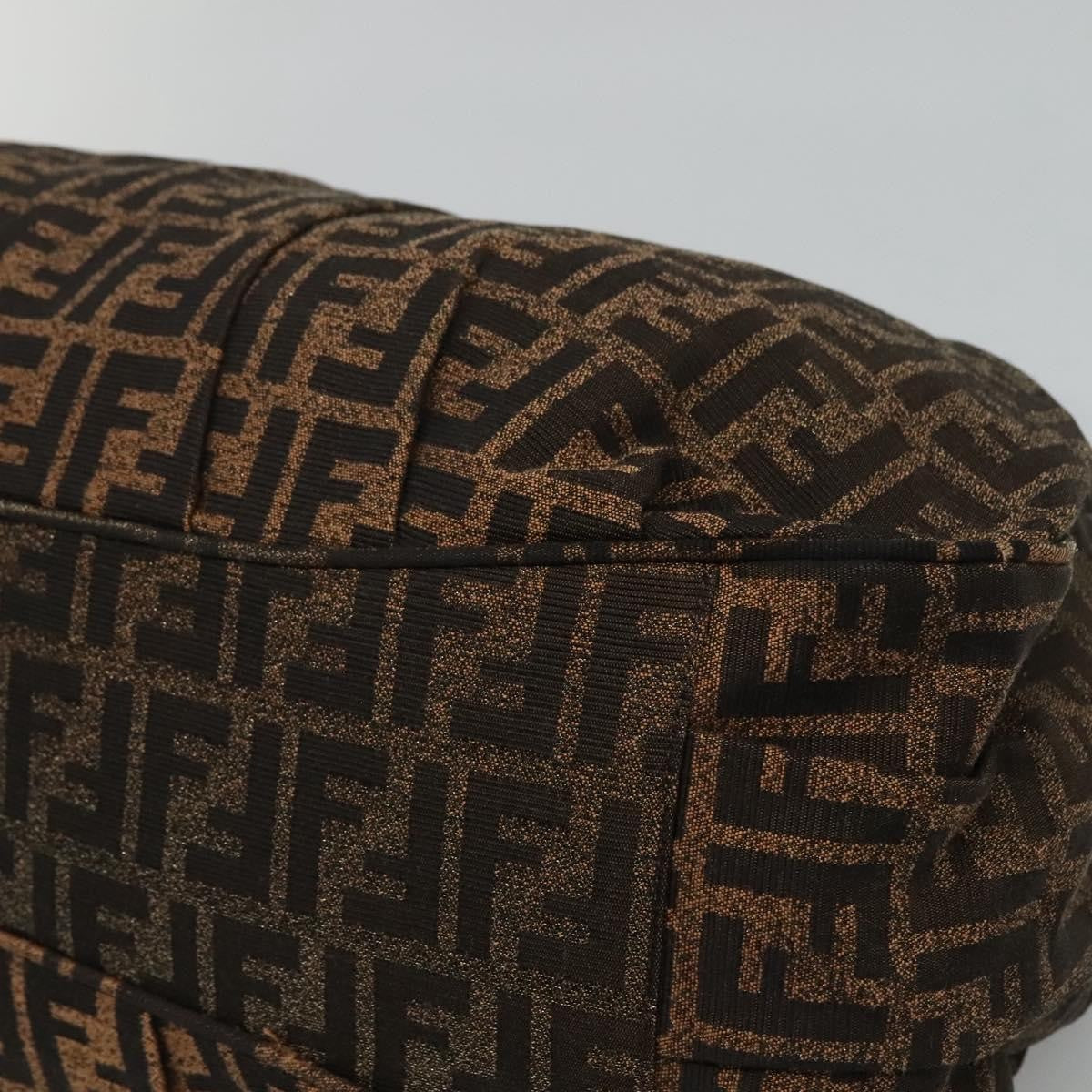 Fendi Mia Tote Metallic Zucca Canvas, BROWN, CANVAS, Tote bag