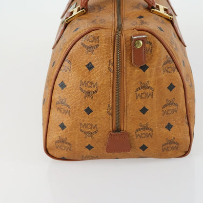 MCM Visetos logogramme Handbag Canvas and Leather, BROWN, CANVAS, Travel bag