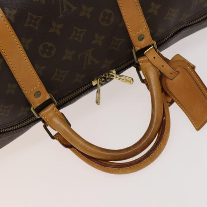 Louis Vuitton Keepall Bag Monogram Canvas, BROWN, CANVAS, Travel bag