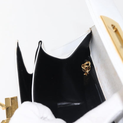 Salvatore Ferragamo Gancini Convertible Top Handle Bag Leather, WHITE, LEATHER, Handbag