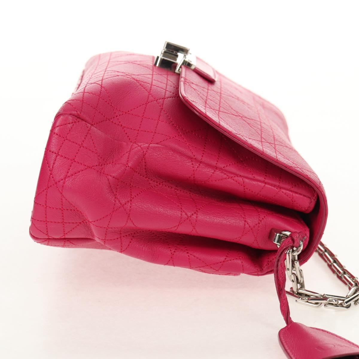 Christian Dior Long Chain Miss Dior Bag Cannage Quilt Lambskin, PINK, LEATHER, Shoulder bag