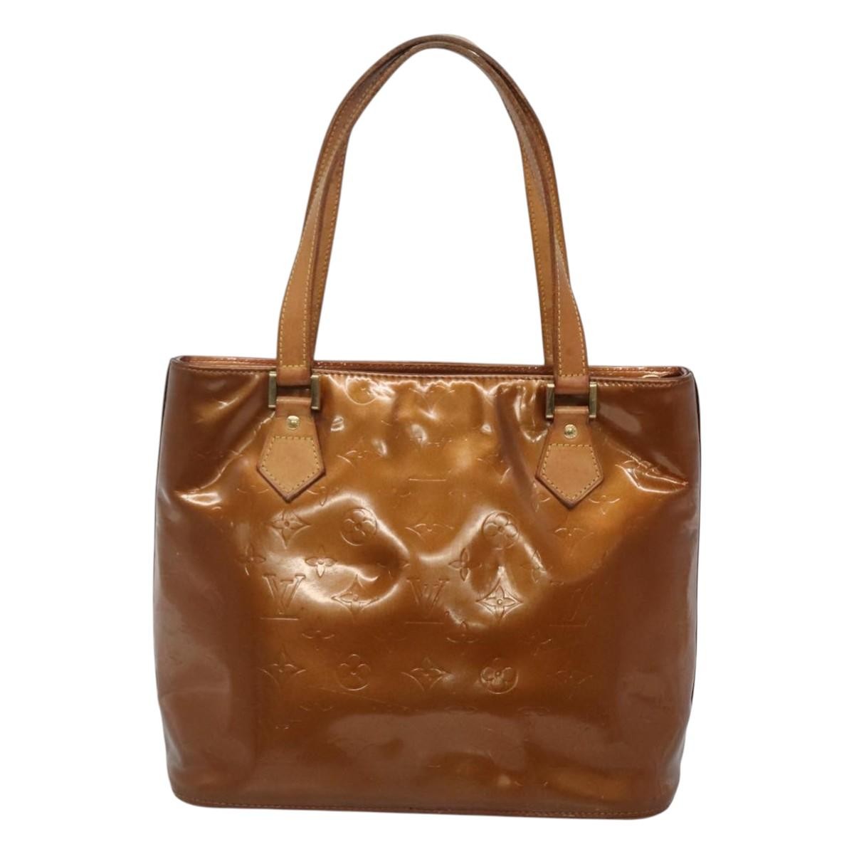 Louis Vuitton Houston Handbag Monogram Vernis, BROWN, PATENT_LEATHER, Handbag