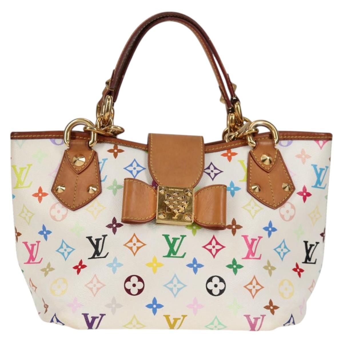 Louis Vuitton Annie Handbag Monogram Multicolor, WHITE, CANVAS, Tote bag