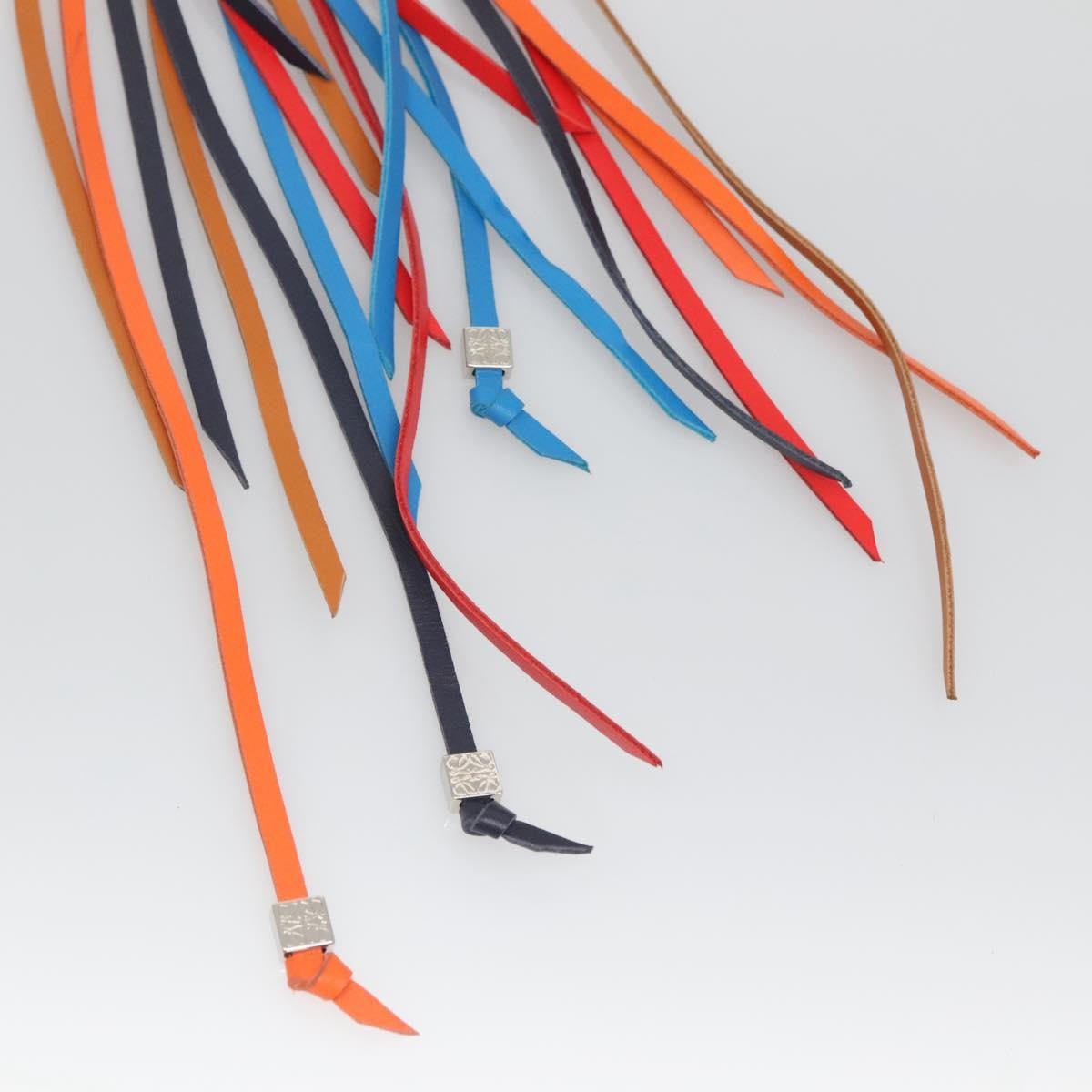 Loewe Anagram Bag Charm Key Holder Metal with Leather, MULTICOLOUR, LEATHER, Charms and Keychains