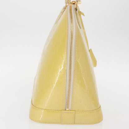 Louis Vuitton Alma Handbag Monogram Vernis, YELLOW, PATENT_LEATHER, Handbag
