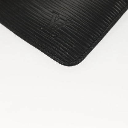 Louis Vuitton Pochette Clés Epi, BLACK, LEATHER, Wallets