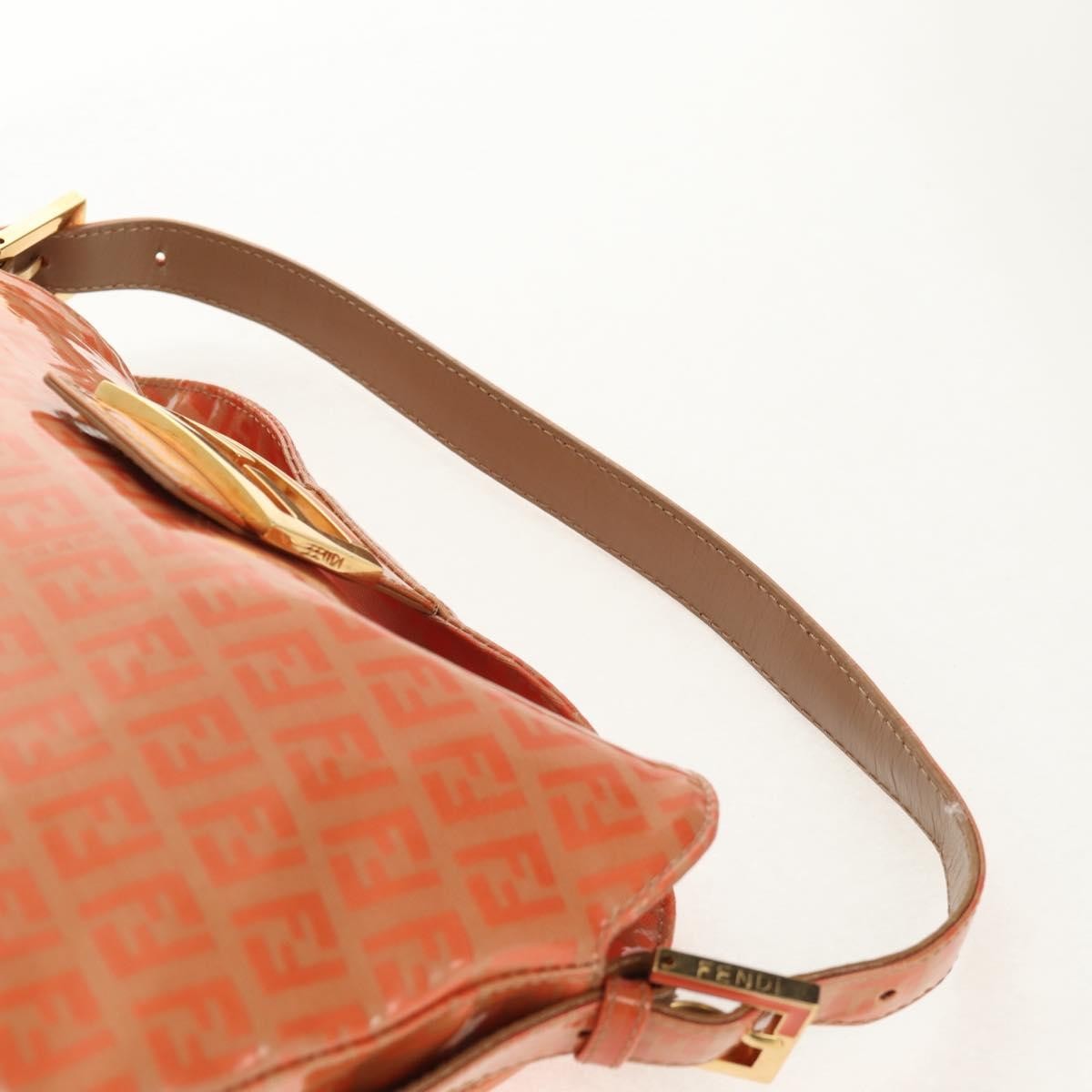Fendi Mamma baguette Canvas, ORANGE, CANVAS, Shoulder bag