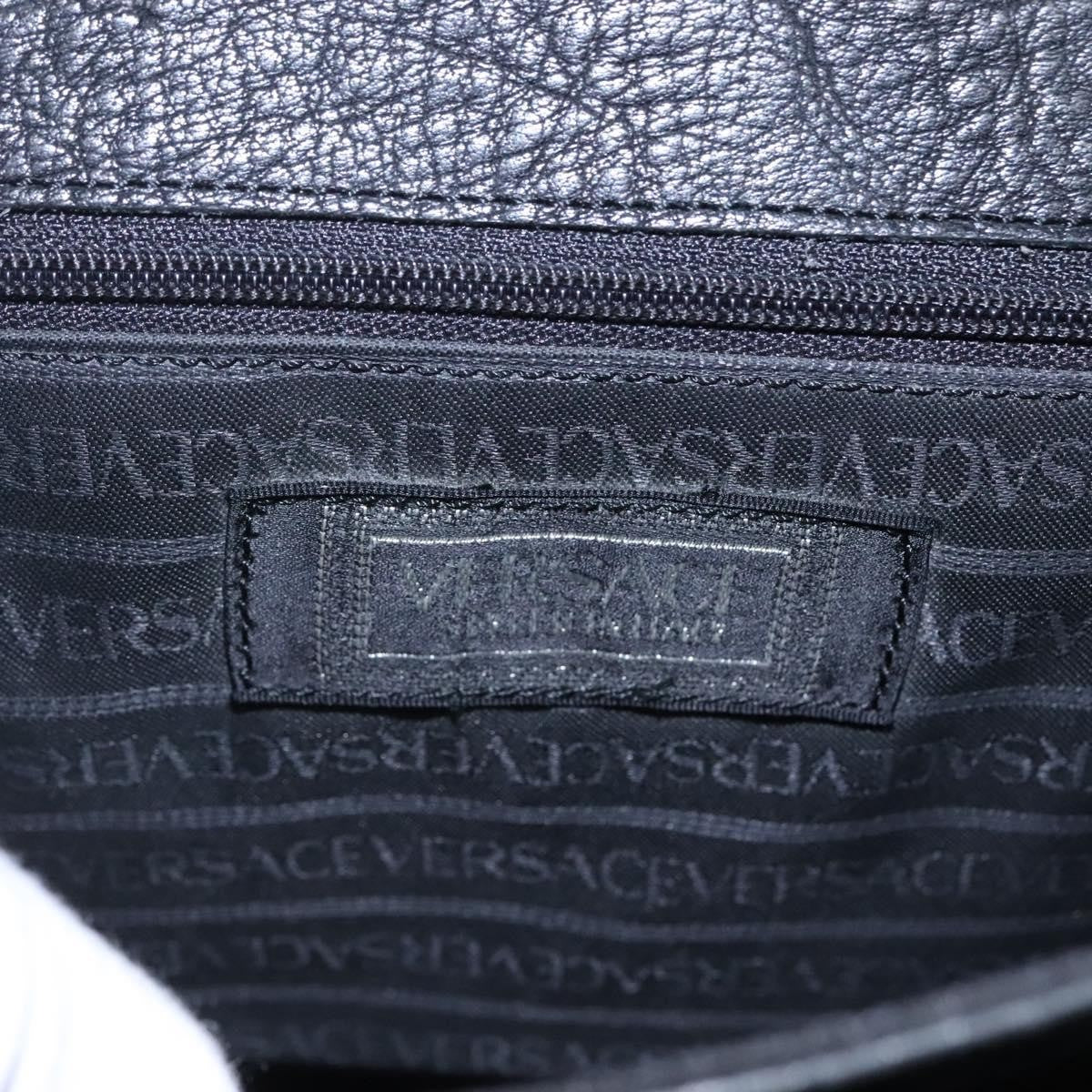 Versace Vintage Sun handbag Leather, BLACK, LEATHER, Handbag