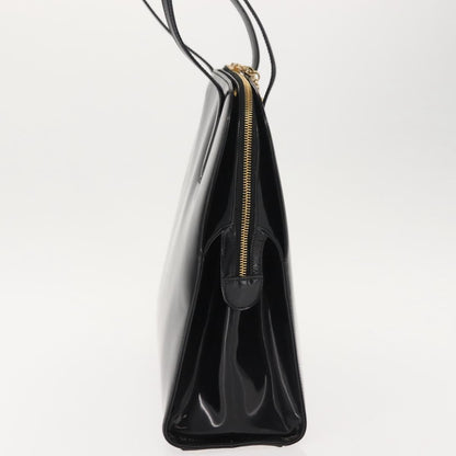 Salvatore Ferragamo Gancini Tote Patent leather, BLACK, PATENT_LEATHER, Tote bag