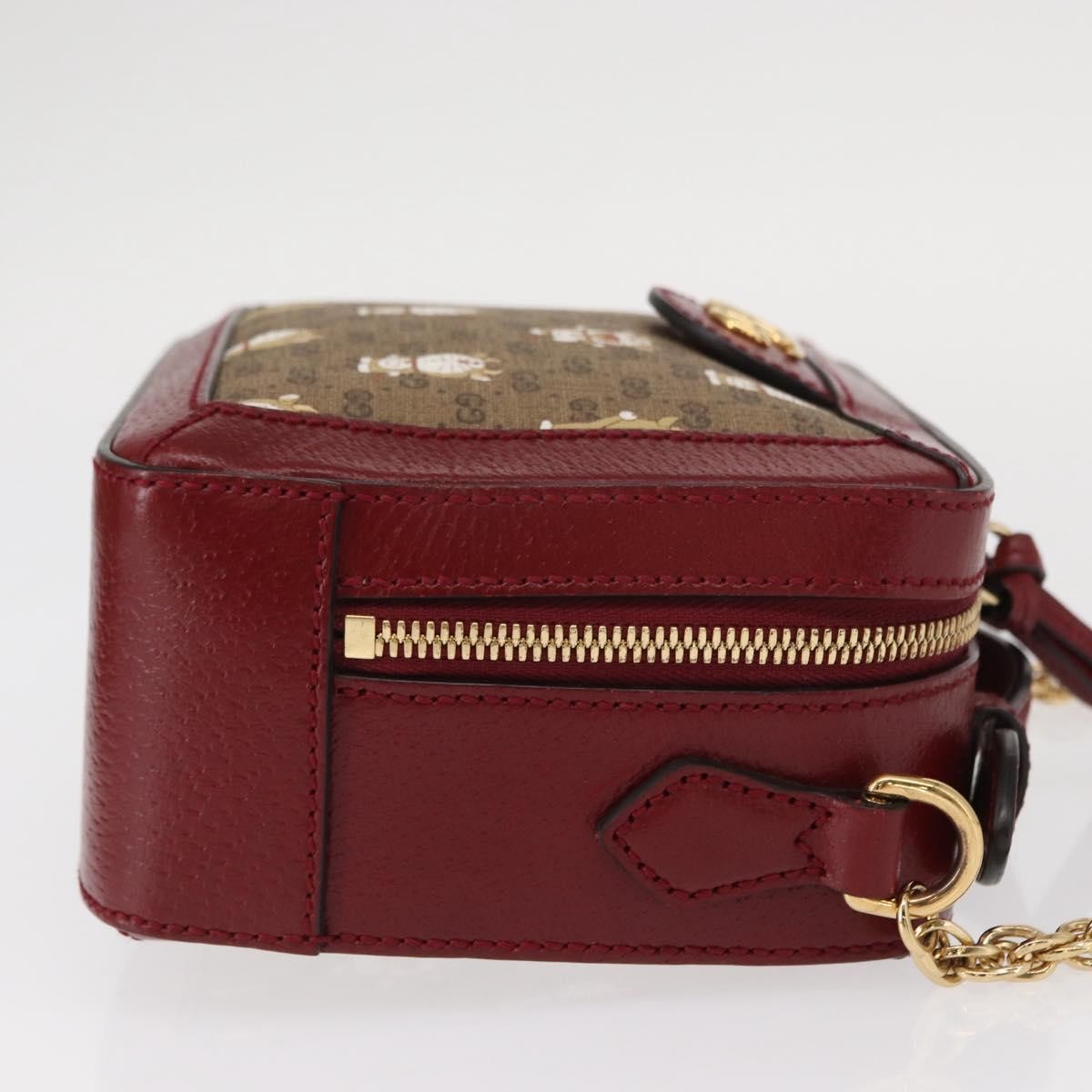 Gucci Doraemon Ophidia Zip Around Camera Bag Printed Mini GG Coated Canvas, BEIGE, CANVAS, Shoulder bag