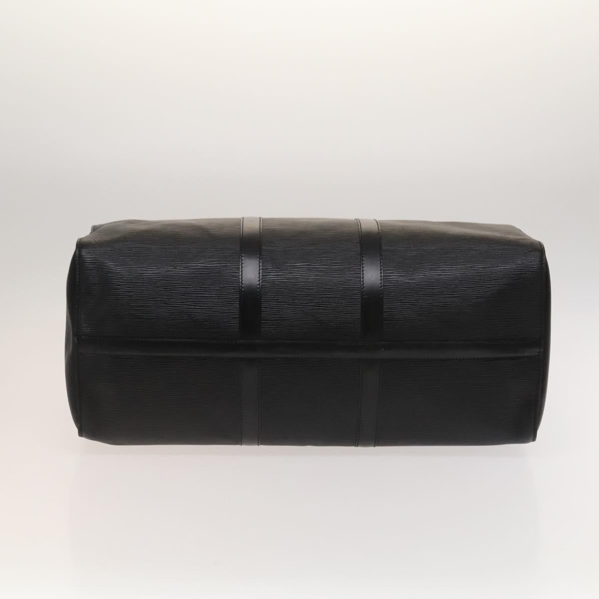 Louis Vuitton Keepall Bag Epi Leather, BLACK, LEATHER, Travel bag