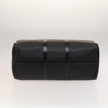 Louis Vuitton Keepall Bag Epi Leather, BLACK, LEATHER, Travel bag