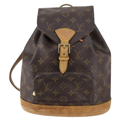 Louis Vuitton Vintage Montsouris Backpack Monogram Canvas, BROWN, CANVAS, Backpack
