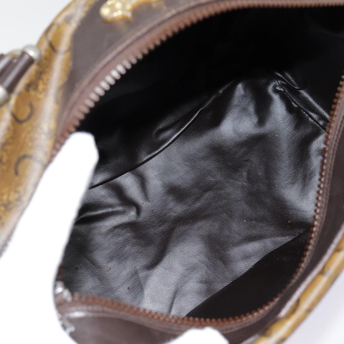 Celine Vintage Macadam Handbag Macadam, BROWN, CANVAS, Handbag