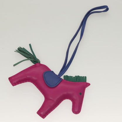 Hermes GriGri Rodeo Bag Charm Leather, PURPLE, LEATHER, Charms and Keychains