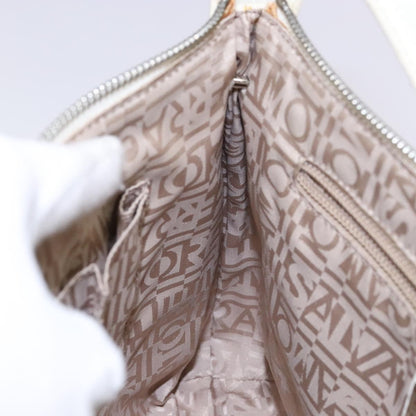 Salvatore Ferragamo Gancini Shoulder Bag Leather, WHITE, LEATHER, Shoulder bag