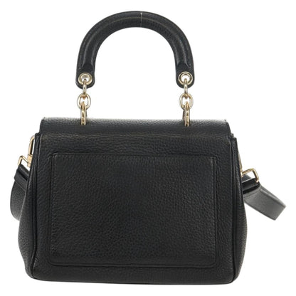Christian Dior Lady Dior Bag Leather, BLACK, LEATHER, Handbag