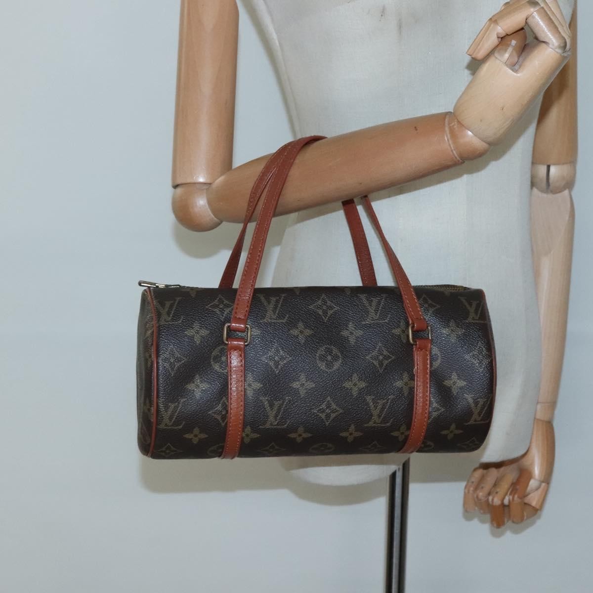 Louis Vuitton Papillon Handbag Monogram Canvas, BROWN, CANVAS, Handbag