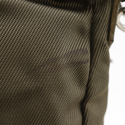 Gucci Convertible Bamboo Zip Tote Canvas, KHAKI, NYLON, Shoulder bag