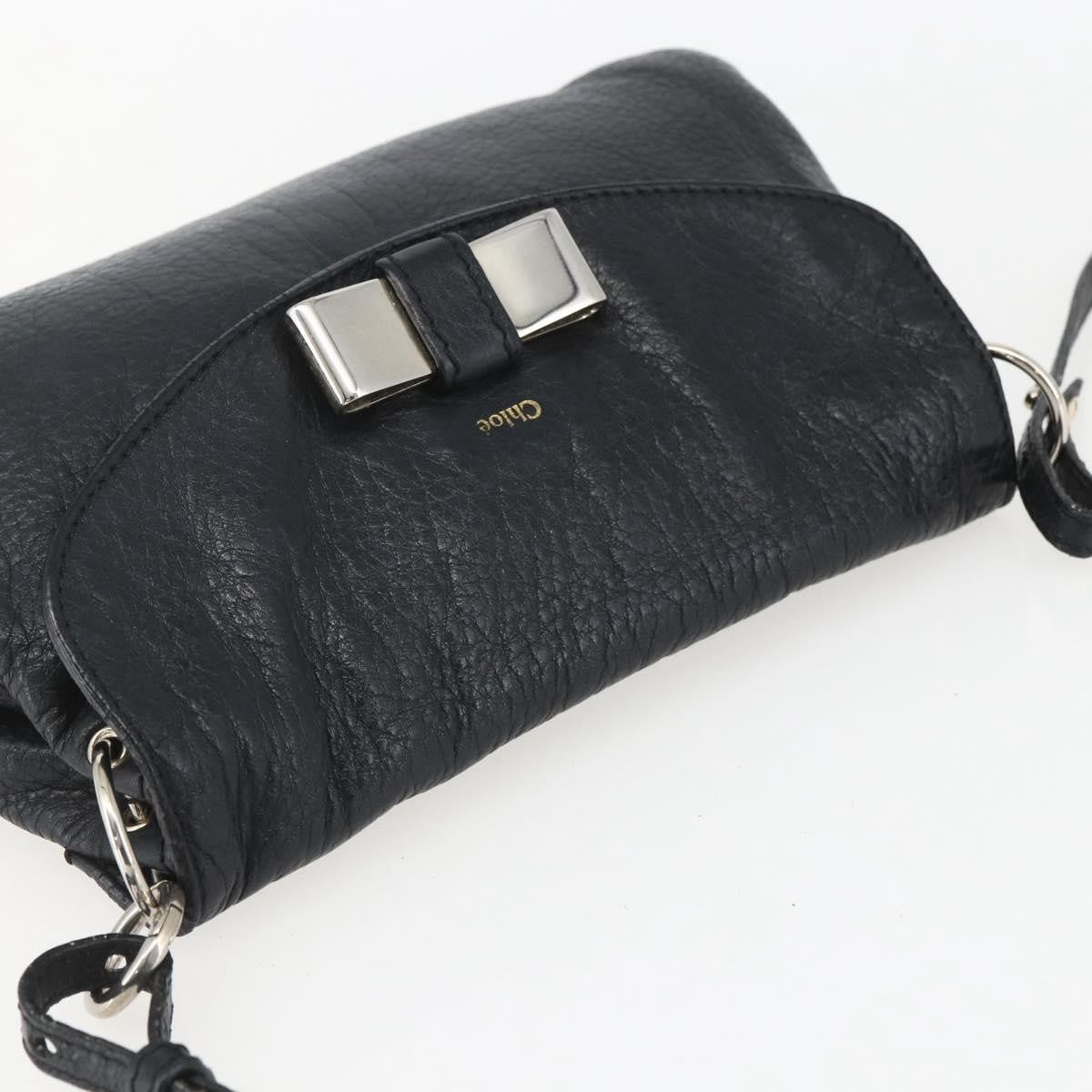 Chloe Lily Shoulder bag Leather, BLACK, LEATHER, Shoulder bag