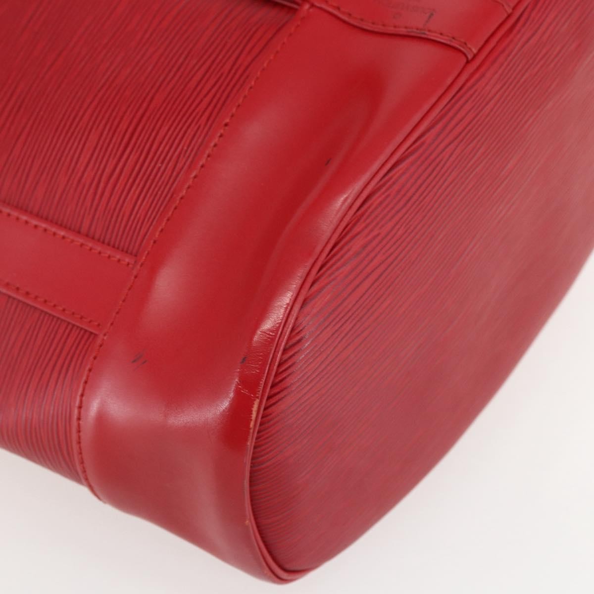 Louis Vuitton Randonnee Backpack Epi Leather, RED, LEATHER, Shoulder bag