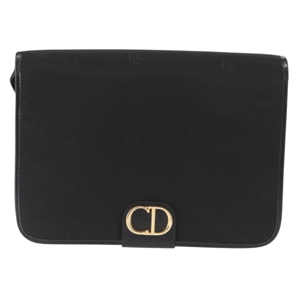 Christian Dior Vintage Shoulder Bag Nylon, BLACK, NYLON, Shoulder bag