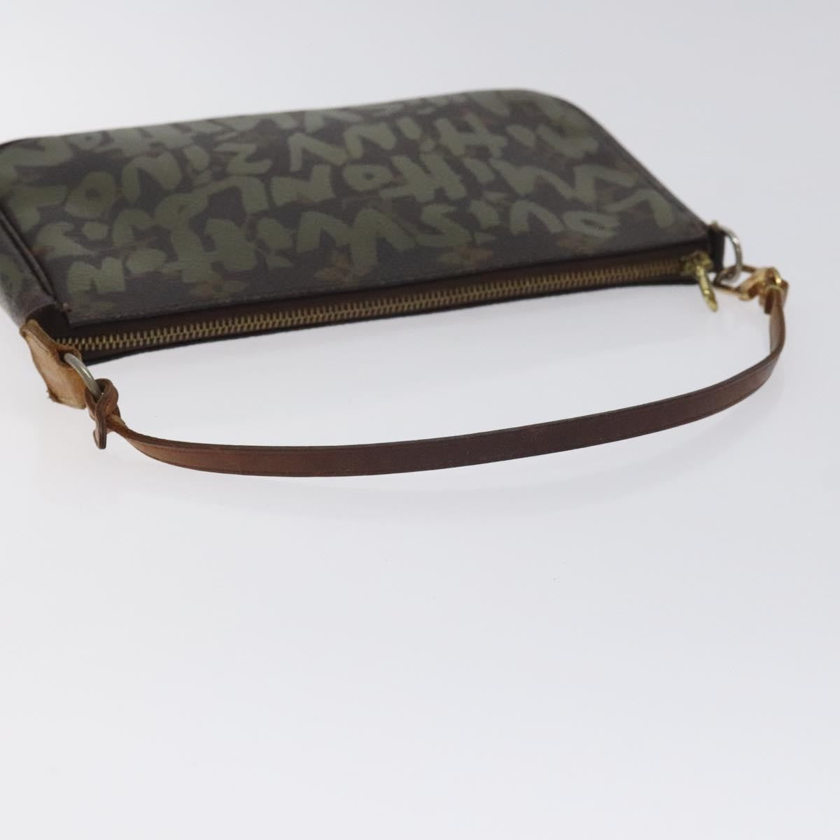 Louis Vuitton Pochette Accessoires Limited Edition Monogram Graffiti, KHAKI, CANVAS, Clutche & pouche