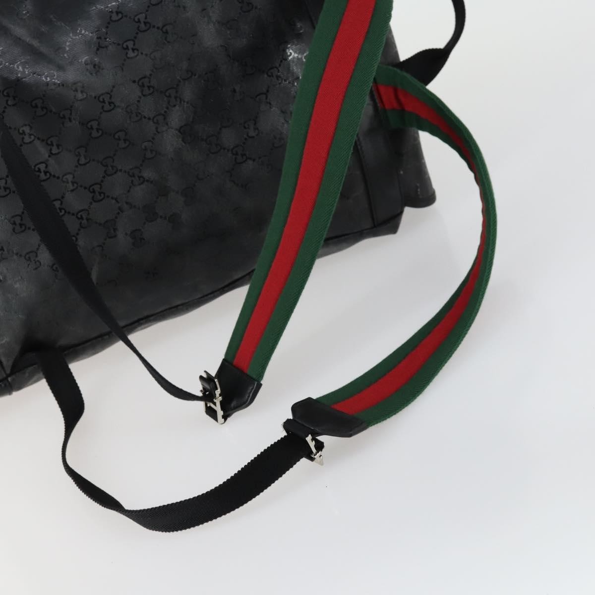 Gucci Buckle Backpack GG Imprime, BLACK, CANVAS, Backpack
