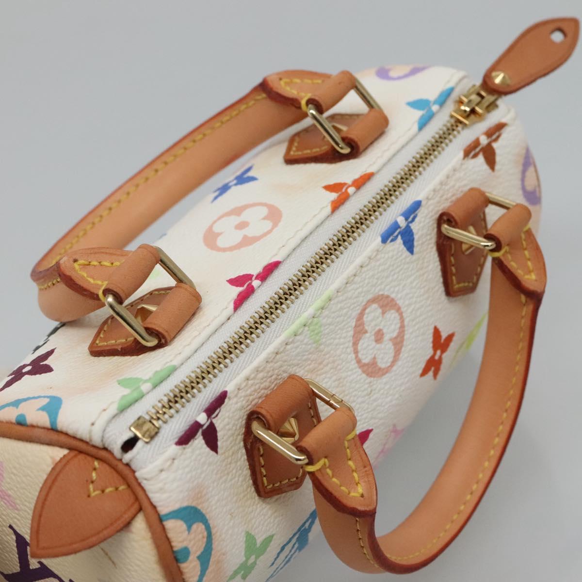 Louis Vuitton Speedy Mini HL Handbag Monogram Multicolor, WHITE, CANVAS, Handbag
