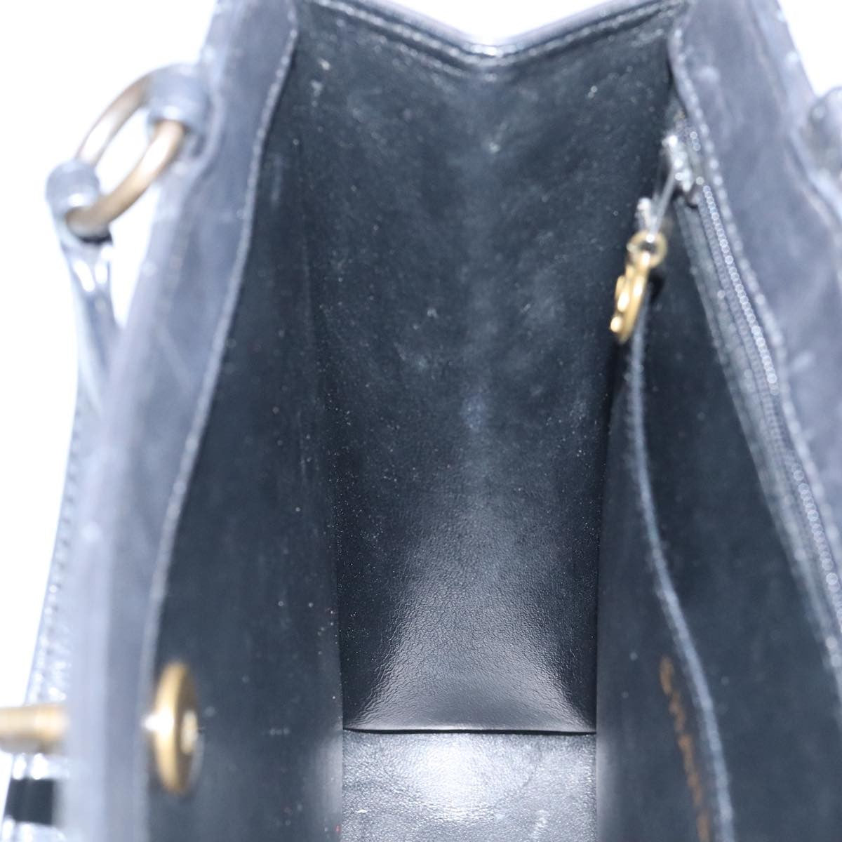 Chanel Vintage CC Turnlock Satchel Leather, BLACK, LEATHER, Handbag