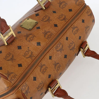 MCM Visetos logogramme Handbag Canvas and Leather, BROWN, CANVAS, Travel bag