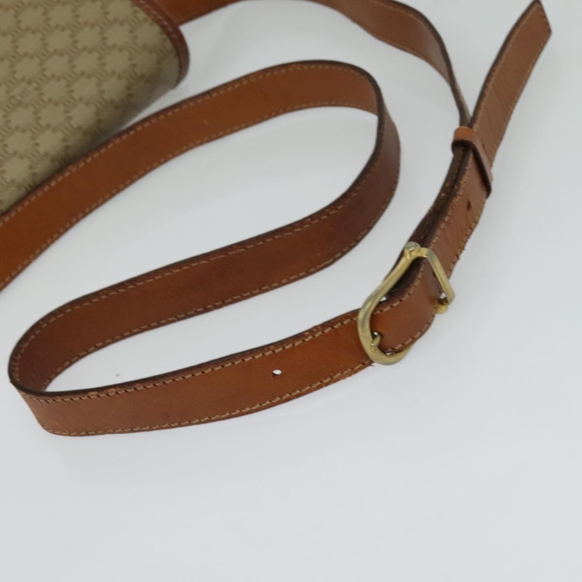 Celine Macadam Shoulder Bag PVC Leather, BEIGE, CANVAS, Shoulder bag