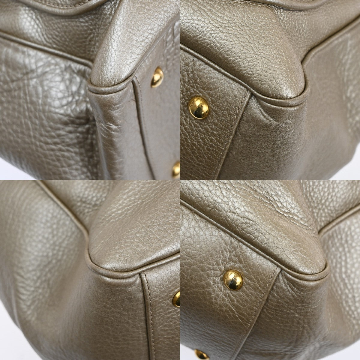 Gucci 1973 Top Handle Bag Leather, GOLD, LEATHER, Handbag