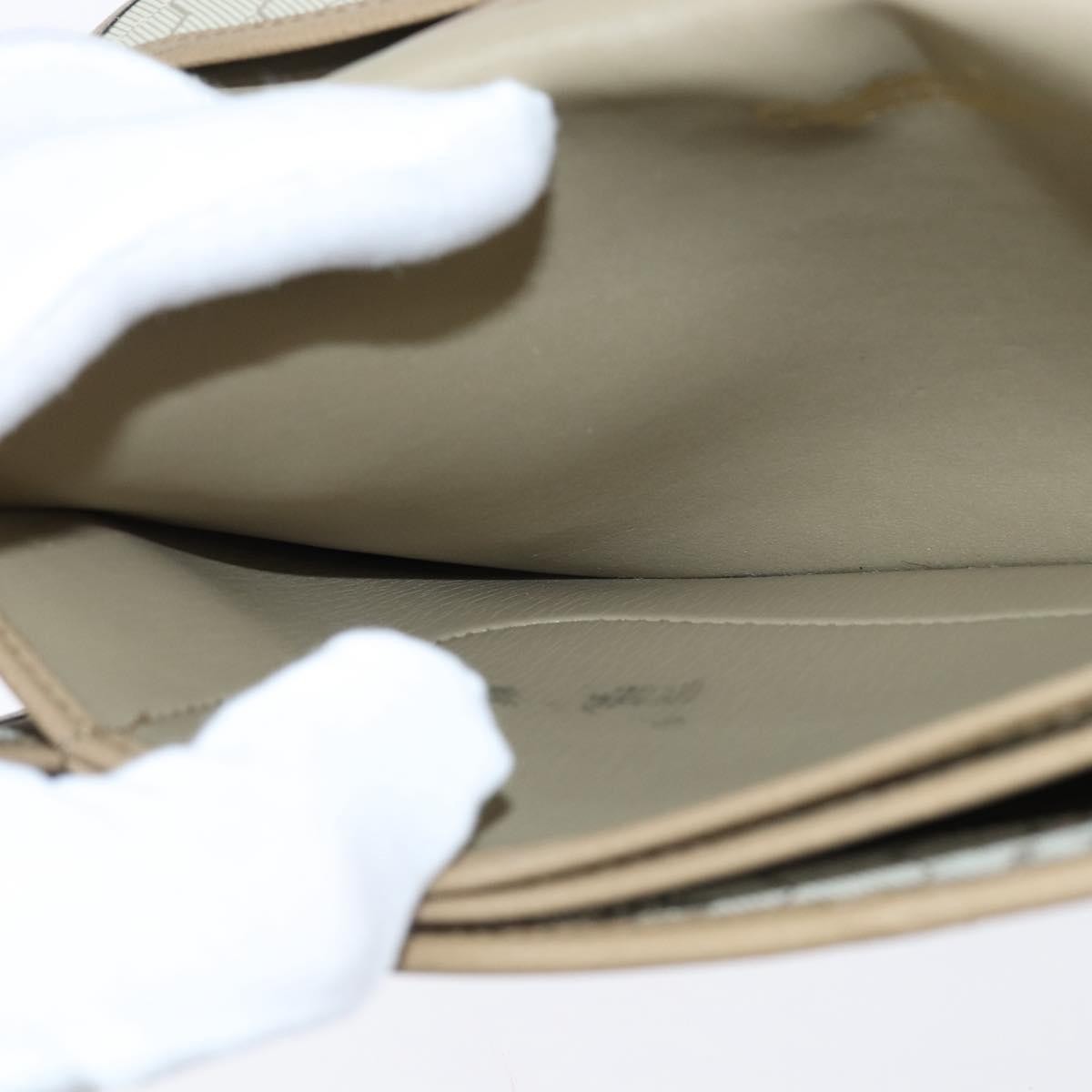 Christian Dior Vintage Chain Flap Shoulder Bag Leather, BEIGE, LEATHER, Shoulder bag