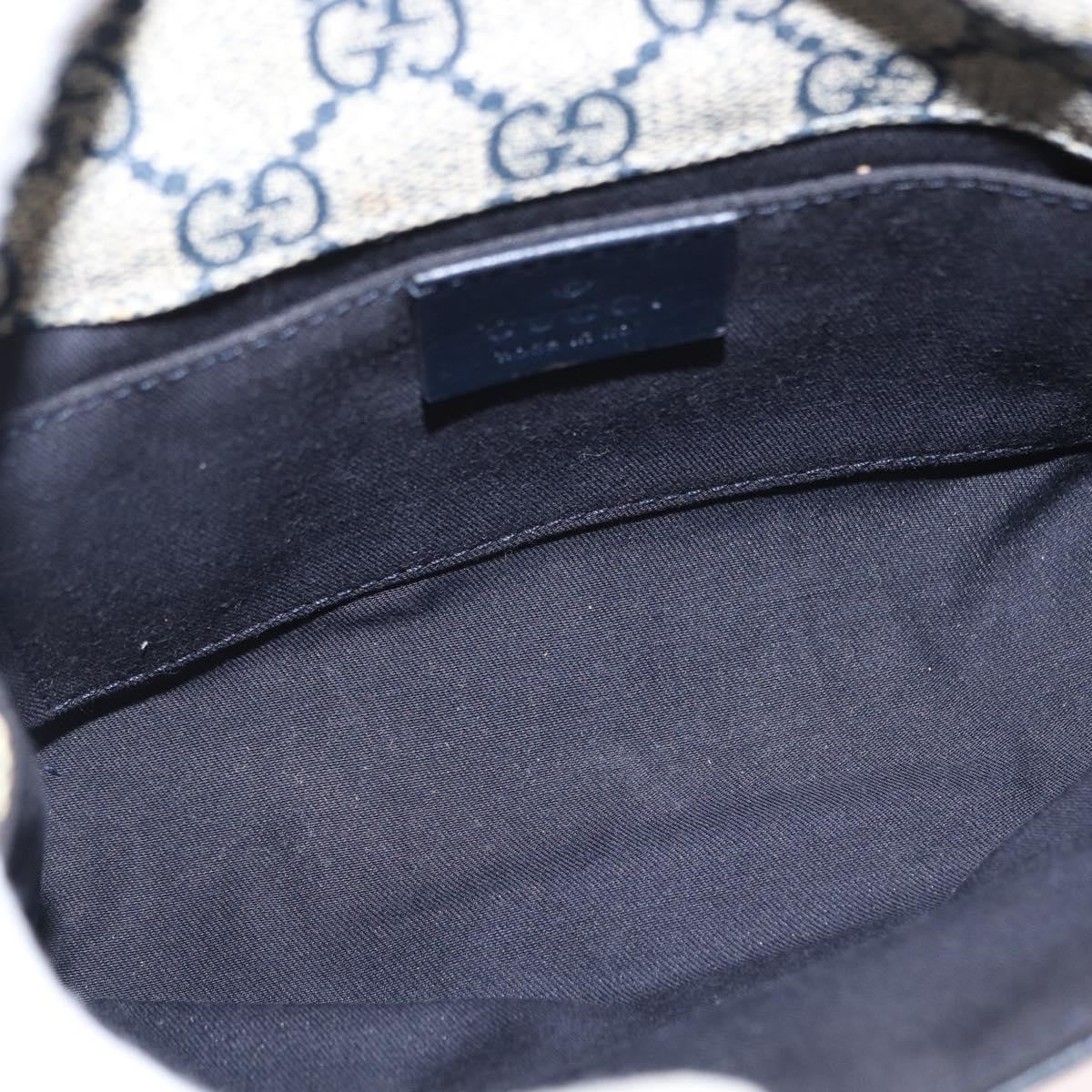 Gucci Vintage Web Belt Bag GG Coated Canvas, NAVY, PVC, Clutche & pouche
