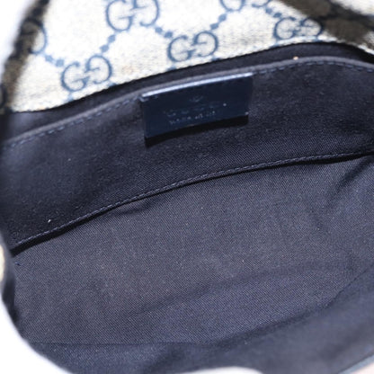 Gucci Vintage Web Belt Bag GG Coated Canvas, NAVY, PVC, Clutche & pouche