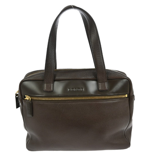 Loewe Vintage Handbag Leather, BROWN, LEATHER, Handbag