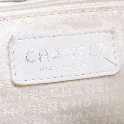 Chanel Zip Shoulder Bag Canvas, BEIGE, CANVAS, Shoulder bag