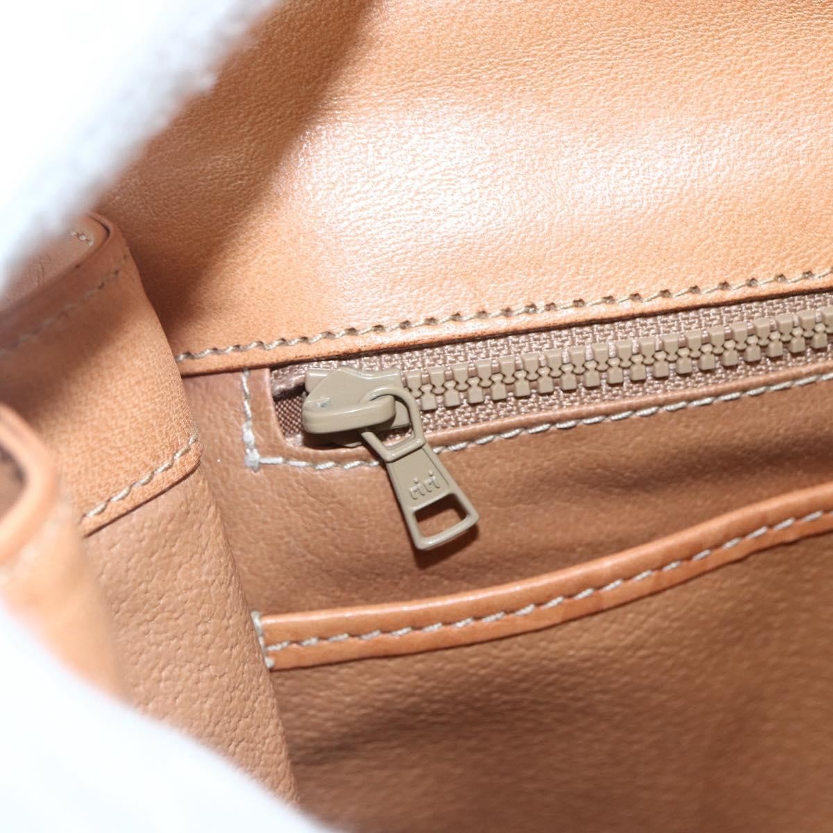 Celine Vintage Macadam Handbag Canvas and Leather, BROWN, CANVAS, Handbag