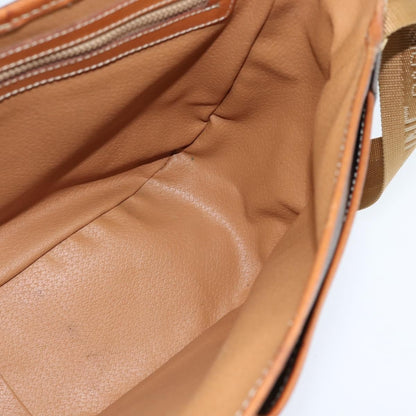 Celine Vintage Macadam Shoulder Bag Canvas and Leather, BROWN, CANVAS, Shoulder bag